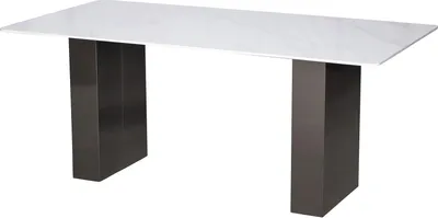 Productafbeelding van FURNLUX Eettafel Modig, marmerlook, wit en grafiet, 200 cm / Hoofdkleur: wit / Afmetingen: 200 x 75 x 100 cm