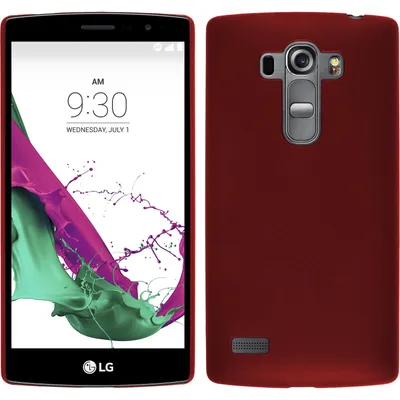 Produktbild von PhoneNatic Case kompatibel mit LG G4s / G4 Beat - Hülle rot gummiert Hard-case + 2 Schutzfolien