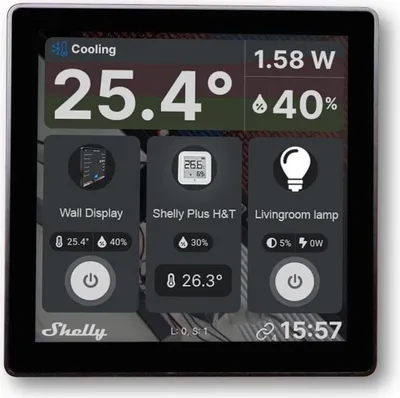 Produktbild von Shelly Touchpanel 4" für Wand mit Relais