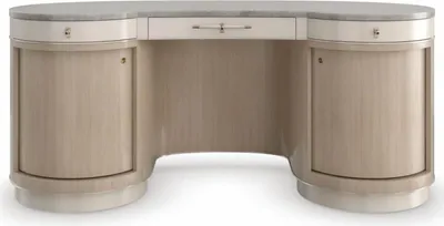 Produktbild von Casa Padrino Luxus Schminktisch Grau / Braun / Gold 171 cm - Hotel & Schlafzimmer Möbel