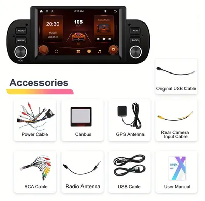 Produktbild von Android 13 Autoradio – Navigationssystem – Multimedia-Player – Touchscreen-Radio – Autoradio