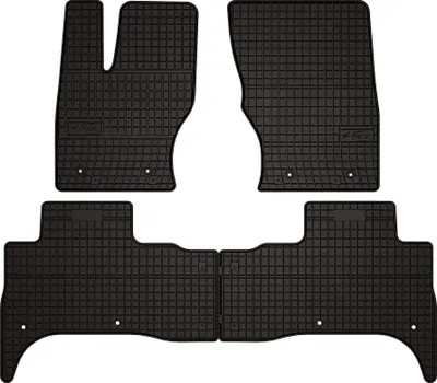 Image de Tapis de sol voiture en caoutchouc pour Range Rover Sport II (2013-2022, SUV) Noir, lot de 4 pièces, fixations