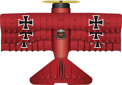 Produktbild von Elliot Drachen WindNSun 3D Red Baron Polyestertuch Druck
