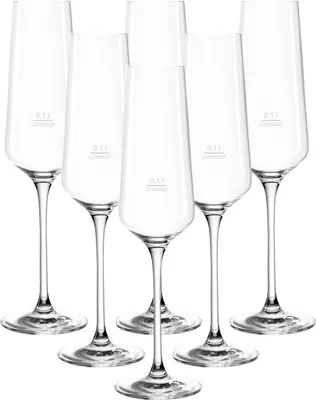 Produktbild von Leonardo PUCCINI Sektglas 0,1 l geeicht 6er Set "Gastro-Edition"
