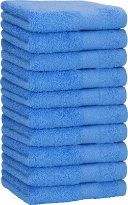 Produktbild von Betz 10 Stück Handtücher 50x100 cm PREMIUM  100% Baumwolle  Farbe: hellblau