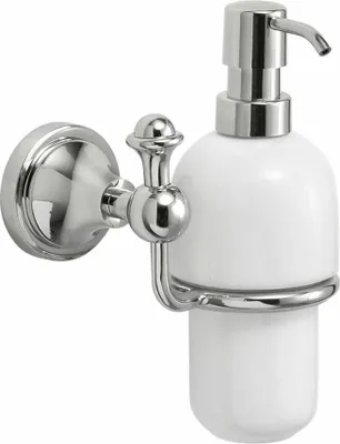 Zdjęcie produktu dla NEVIS Wiszący dozownik mydła, ceramiczny, chromowany