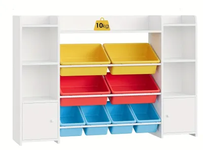 Image de Bibliothèque - Étagère à livres - Rangement - Étagère - Bibliothèque avec tiroir - Boîtes de rangement à 8 compartiments