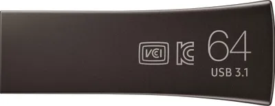 Zdjęcie produktu dla Samsung MUF-64BE, 64 GB, USB Typu-A, 3.2 Gen 1 (3.1 Gen 1), 300 MB/s, Bez zatyczki, Szary