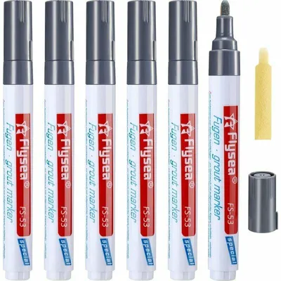 Produktbild von Fugenstift, Wandfugenstift, Reparaturmarker, Fugenstift für Wandfliesenrenovierung, Badezimmerboden (dunkelgrau)