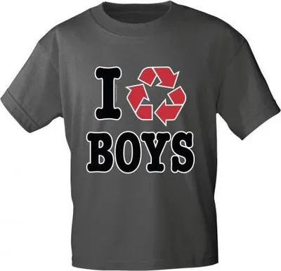 Produktbild von T-SHIRT mit Motivdruck - I ... Boys - 10719 - Gr. S-XXL Größe - L