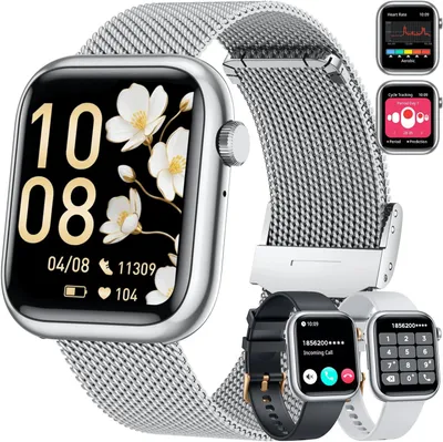 Produktbild von Smartwatch für Damen und Herren mit Smartphone- und Fitnessfunktion 20 Sportmodi, Herzfrequenzmesser, Schrittzähler, IP68 wasserdicht