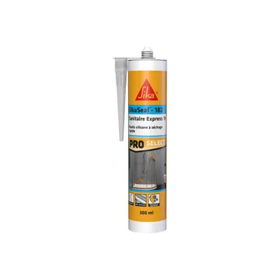 Obrázok produktu pre Rýchloschnúci silikónový tesniaci tmel SIKA SikaSeal-182 Sanitär Express 1h – priehľadný – 300 ml