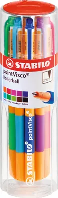 Produktbild von Tintenroller - STABILO pointVisco - 10er Drum - mit 10 verschiedenen Farben