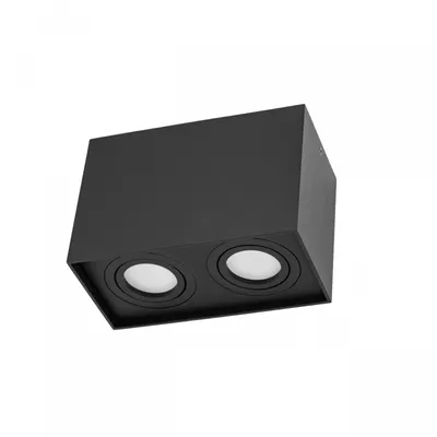 Produktbild von Spectrum LED Chloe Duo GU10 schwenkbar schwarz Deckenleuchte IP20 max.35W eckig