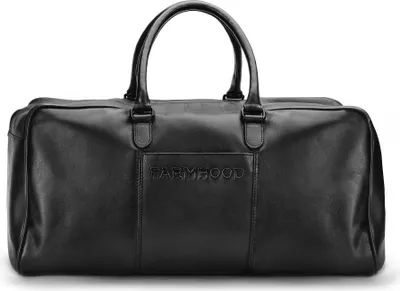 Produktbild von Farmhood Leder Reisetasche Schultertasche Memphis Travel Bag Black schwarz