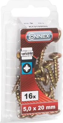 Produktbild von Connex PZ-Schraubenplatte 5,0 x 20, 16 Stück, VZ – KY3155020