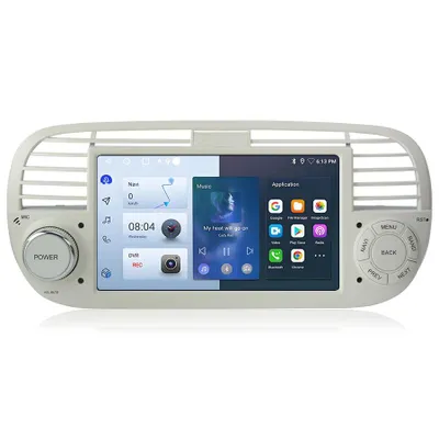 Immagine prodotto di Dispositivi di navigazione integrati 7 '' Carplay android13 2+32G autoradio 4 core per Fiat 500 radio 2007-2015 GPS SWC NAVI WIFI BT RDS DSP DAB+ 1280