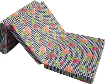 Obrázok produktu pre Skladacia matrac 195x65x8 cm - B008, 3-dielna, prenosná, pre hostí, na kempovanie, pohodlná