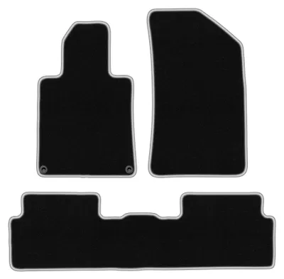 Immagine prodotto di Tappetini in moquette per Peugeot 508 RXH 2010-2018 (posteriore monoblocco) – set 4 pezzi, nero/argento, su misura – Wielganizator CARLUX