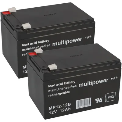 Produktbild von 2x 12V 12Ah BLEI AKKU BATTERIE für ELEKTROFAHRRAD ELEKTROSCOOTER E-BIKE USV MP