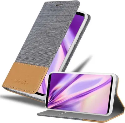 Produktbild von Cadorabo Hülle für Samsung Galaxy S9 Schutzhülle in Grau Handy Hülle Etui Book Case Cover