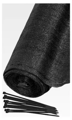 Produktbild von Schattiernetz 1,5 x 10 m 140 g/m² Zaunblende mit 50 Kabelbindern