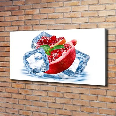 Produktbild von Tulup® Leinwandbild - 120x60 cm - Wandkunst - Drucke auf Leinwand - Leinwanddruck - Essen & Getränke - Rot - Granatapfel Eis