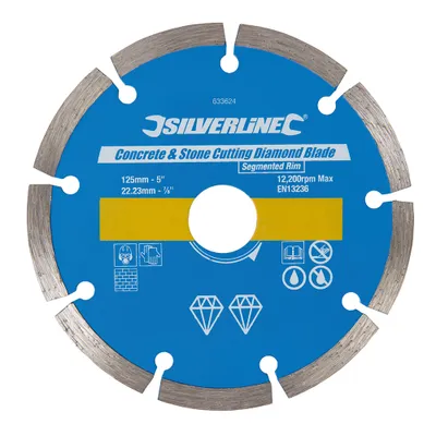 Produktbild von Stein- und Beton-Diamanttrennscheibe 125 x 22,23 mm segmentiert