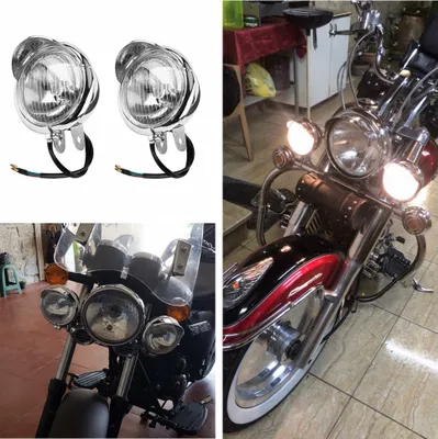 Obrázek produktu pro 12v Univerzální chromová barva ABS Motocykl mlha světla světlo lampy 1 pár