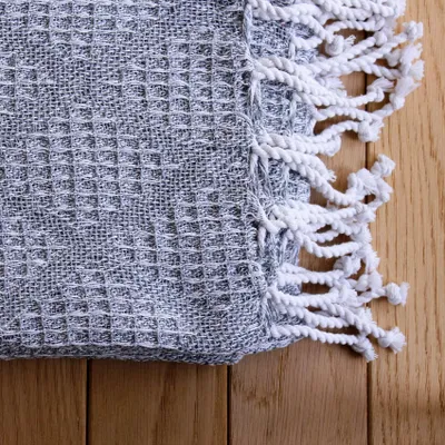 Produktbild von Jacquard-Decke mit Fransen