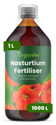 Zdjęcie produktu dla Nasturcja Nawóz Płynny 1 L – 2-1-8 NPK – Do Kapucínky – Podporuje Bujne Kwiaty i Silny Wzrost – Organifer