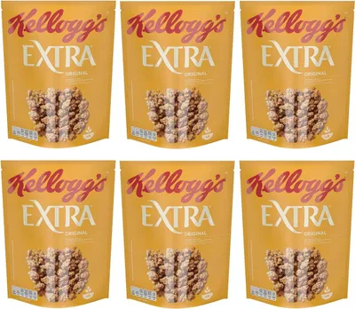 Produktbild von 6x Kellogg's Extra Original Knusprige Haferflocken 100% Vollkorn 375g-Packung
