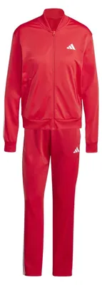Produktbild von adidas Trainingsanzug für Damen im 3 Streifen Design, Farbe:Rot, Größe:S