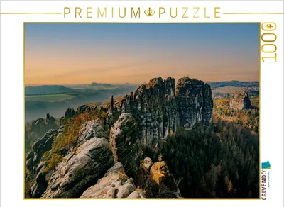 Produktbild von CALVENDO Puzzle Schrammsteinaussicht | 1000 Teile Lege-Größe 64x48cm Foto-Puzzle für glückliche Stunden