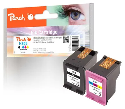 Image de Peach PI300-948 cartouche d'encre 2 pc(s) Compatible Noir, Magenta, Jaune, Cyan