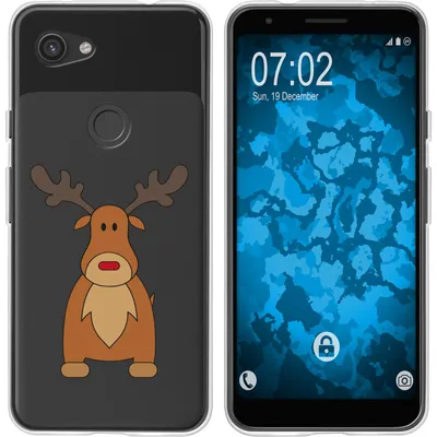 Produktbild von PhoneNatic Case kompatibel mit Google Pixel 3a XL Silikon-Hülle X Mas Weihnachten Rentier M3