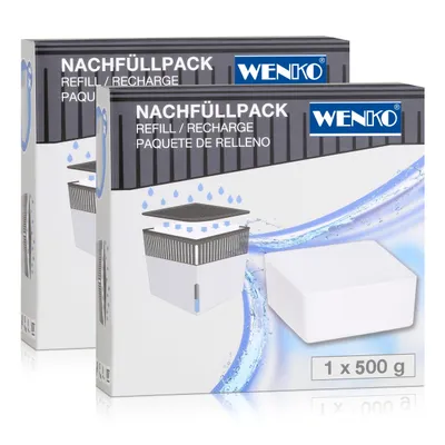 Produktbild von Wenko 50260100 Design Raumentfeuchter Cube Nachfüller 500g (2er Pack)