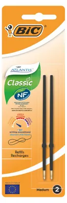 Image de BIC Mines pour stylo à bille Atlantis Classic noir M 2 pièces