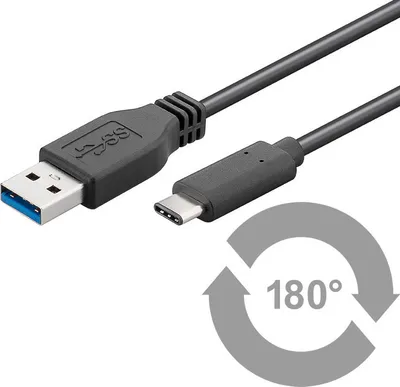 Image de Microconnect USB3.2CA05 Câble USB 0,5 m USB A USB C Noir (W125787801)