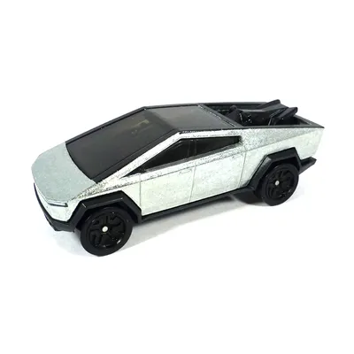 Image de Hot Wheels HBG21 Tesla Cybertruck argent Échelle env. 1:64 Série ID Modèle réduit de voiture
