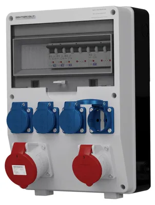 Immagine prodotto di Distributore di corrente da cantiere Distributore di corrente TD-S 32A 16A 4x230V Distributore di prese Mennekes Distributore a parete Doktorvolt