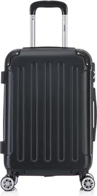 Produktbild von Flexot® F-2045 Handgepäck Bordcase Trolley Koffer Reisekoffer Hartschale Doppeltragegriff mit Zahlenschloss Gr. M Farbe Schwarz