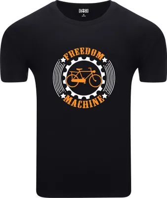 Produktbild von Diarbo Herren T-Shirt mit Aufdruck Fahrradliebhaber Freiheitsmaschine Schwarz Gr.XS