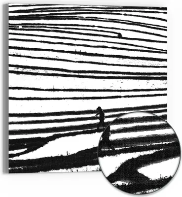 Produktbild von DEQORI Hybrid Leinwand Bild 50x50 cm 'Geometrie der Natur' Wandbild Glas flach modern
