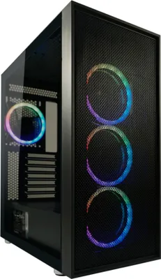 Produktbild von LC-Power Gehäuse Gaming 802B-ON Black Wandererd_X RGB black retail - PS/2 - Silber