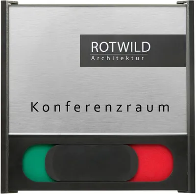 Produktbild von Wolk Türschild 15.4 x 15.4 cm schwarz