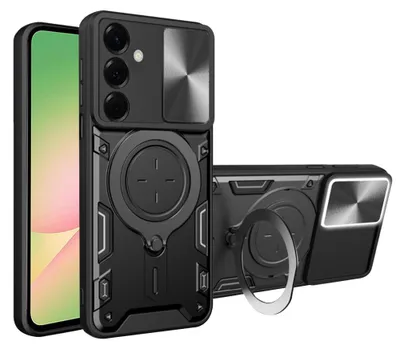 Produktbild von Handyhülle mit CamShield für Galaxy A57 5G, Techsuit CamGuard Pro, Schwarz