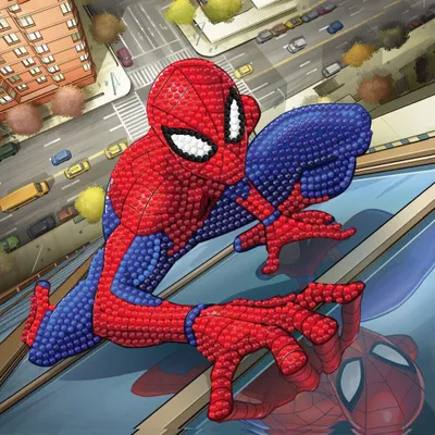 Produktbild von Crystal Art Card Spiderman 18x18cm
