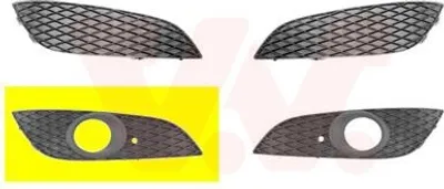Produktbild von VAN WEZEL Lüftungsgitter Grill Stoßfänger für OPEL Astra H Caravan (A04) mit Loch/Löchern für Nebellampen