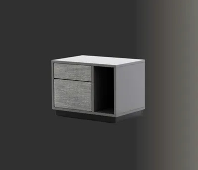 Produktbild von Nachttisch Grau Elegantes Schlafzimmer Luxus Nachttische Möbel Modern Design Neu